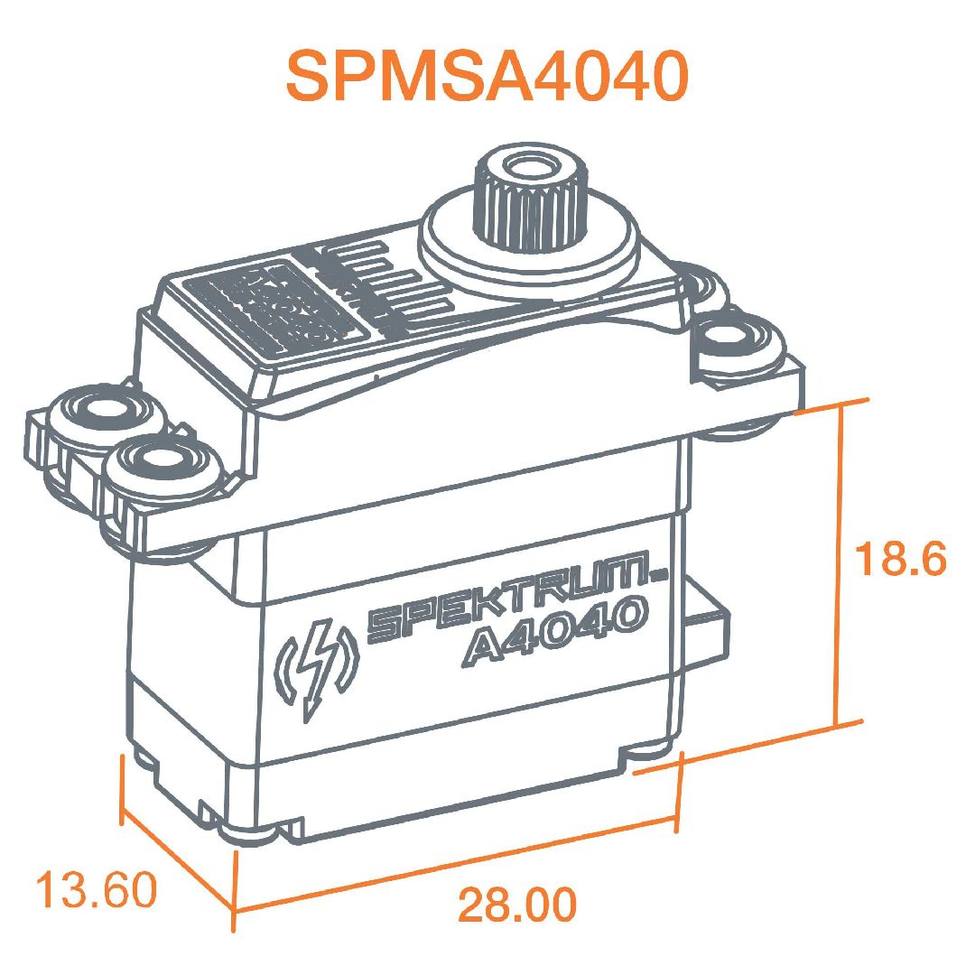 Spektrum A4040 MT/HS Micro MG HV Servo – image 2
