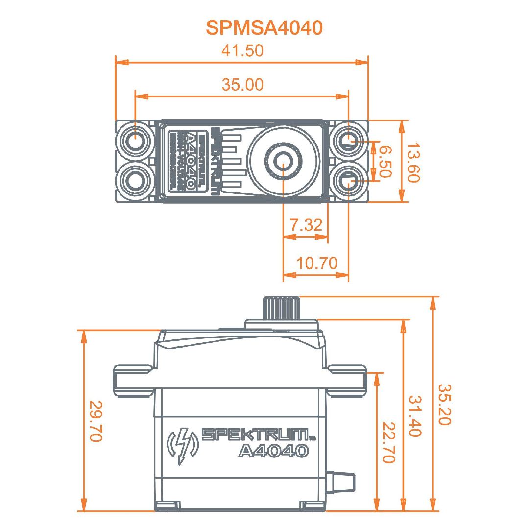 Spektrum A4040 MT/HS Micro MG HV Servo – image 4
