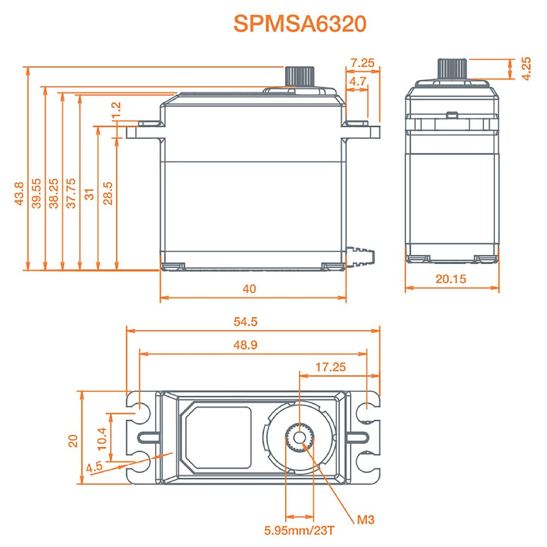 Spektrum High Torque High Speed Metal BL HV Servo – image 3