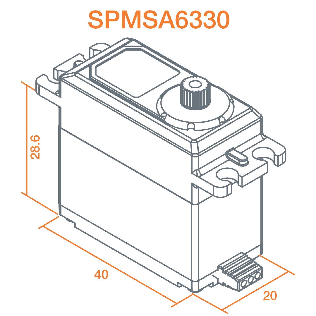 Spektrum High Torque High Speed MG HV Brushless Servo – image 2