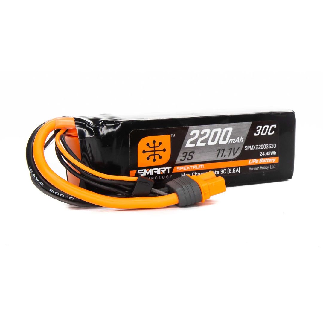 Spektrum 2200mAh 3S 11.1V 30C Smart LiPo IC3 – image 5