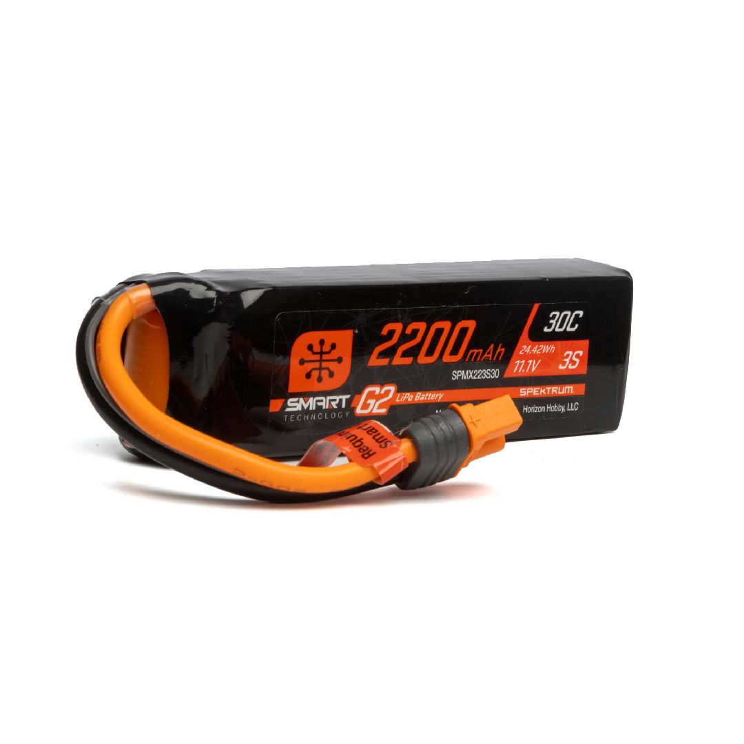 Spektrum 2200mAh 3S 11.1V Smart G2 LiPo 30C IC3 – image 2