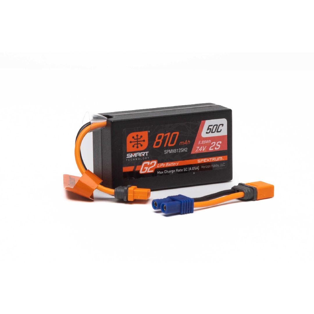 Spektrum G2 810mAh 2S 7.4V Smart G2 50C LiPo; IC2 – image 3