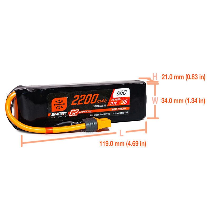 Spektrum 3S Air Bundle: G2 2200mAh 3S LiPo IC3 & S155 Charger – image 4