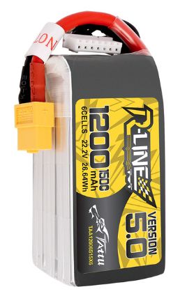 Tattu R-Line 5.0 1200mAh 22.2V 150C LiPo Battery w/XT60 Plug – image 2
