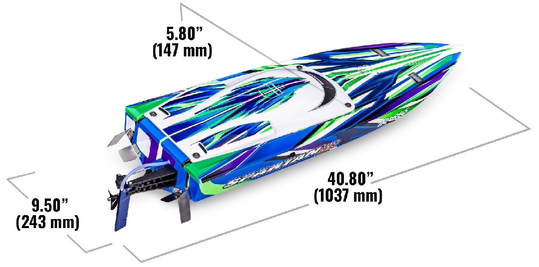 Traxxas Spartan SR 36" Race Boat with Self-Righting - Green – image 12