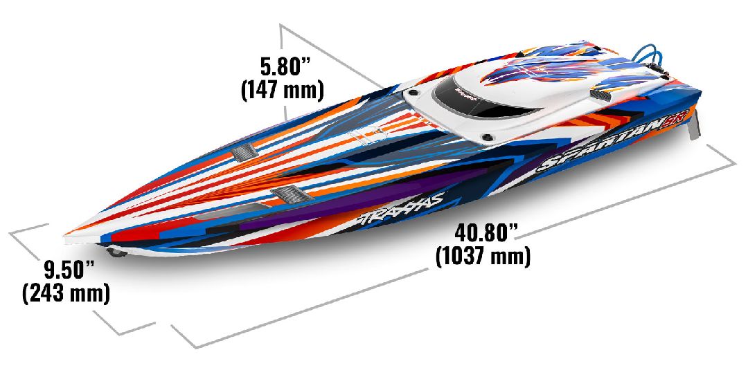 Traxxas Spartan SR 36" Race Boat with Self-Righting - Orange – image 2