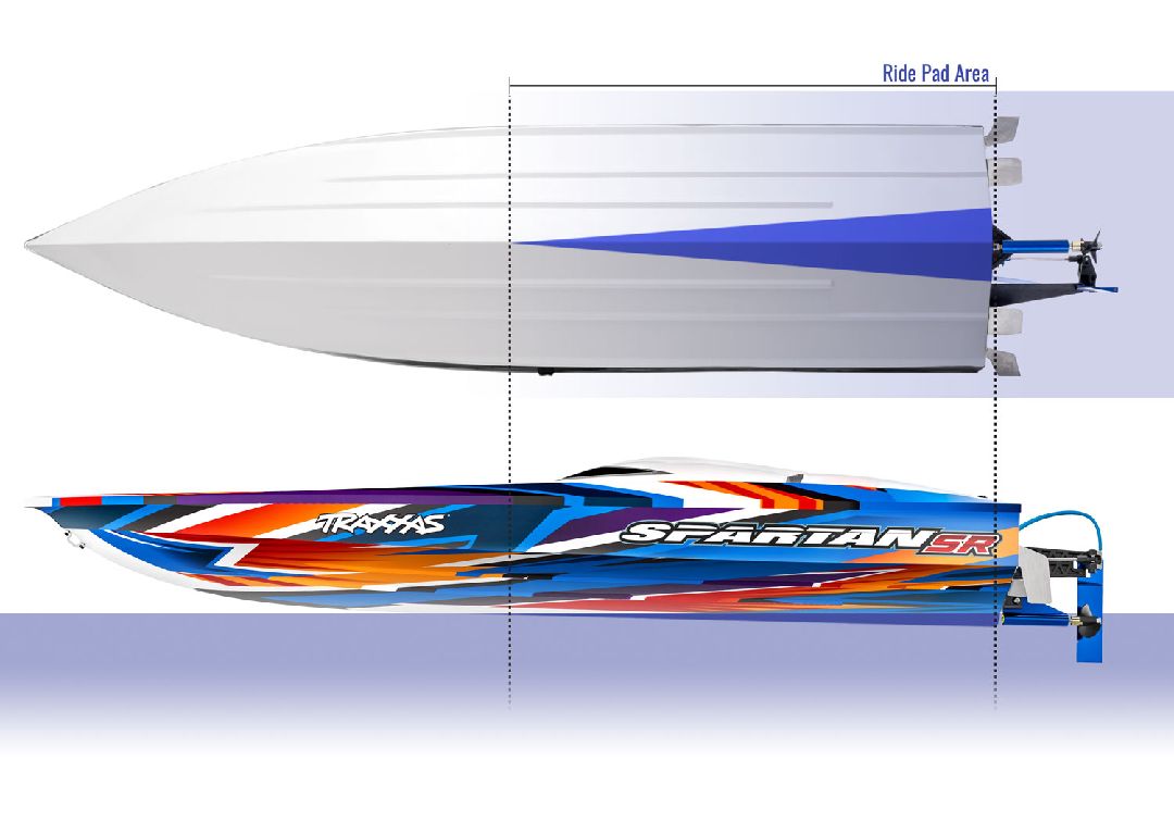 Traxxas Spartan SR 36" Race Boat with Self-Righting - Orange – image 7