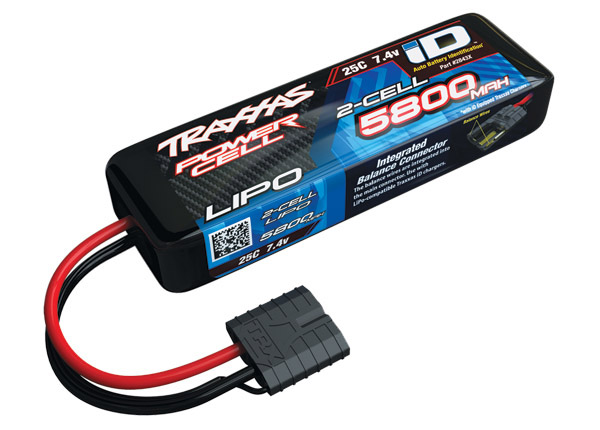 Traxxas 5800mAh 2S 7.4V 25C LiPo iD Connector Soft Case thumbnail 1