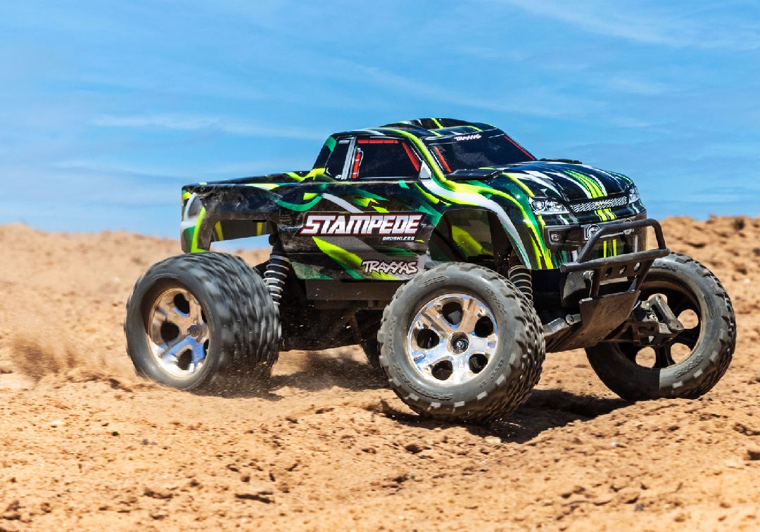 Traxxas 1/10 Stampede BL-2S HD 2wd RTR - Green w/Charger&Battery thumbnail 4