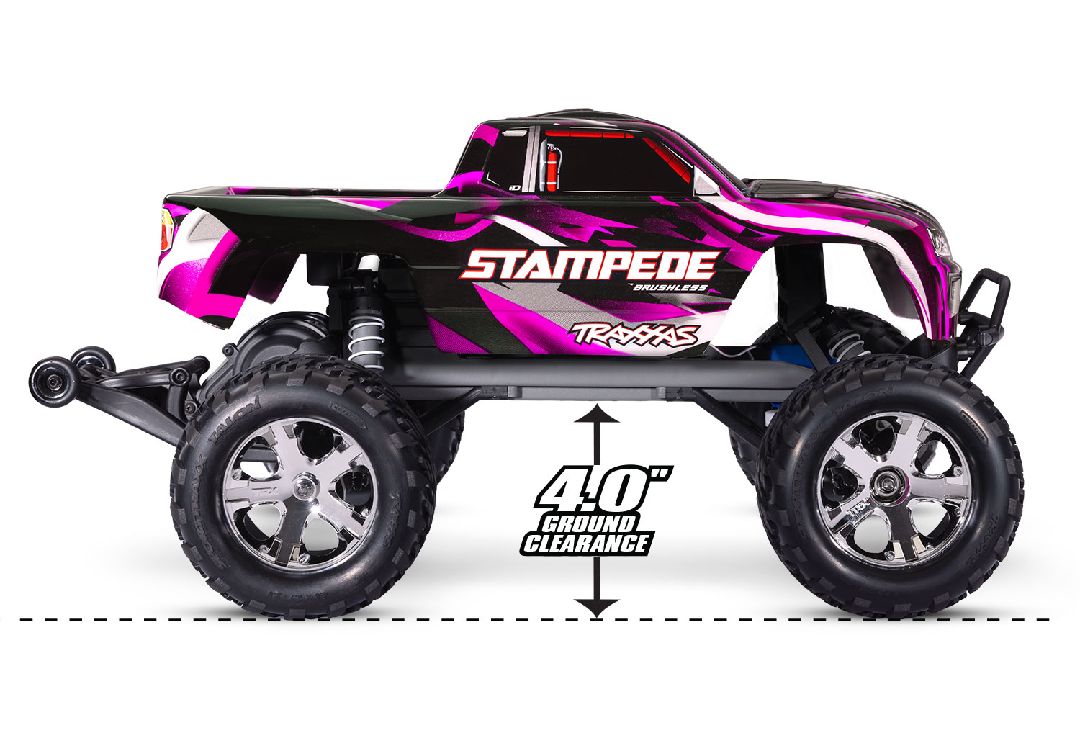 Traxxas 1/10 Stampede BL-2S HD 2wd RTR - Pink w/Charger&Battery – image 3