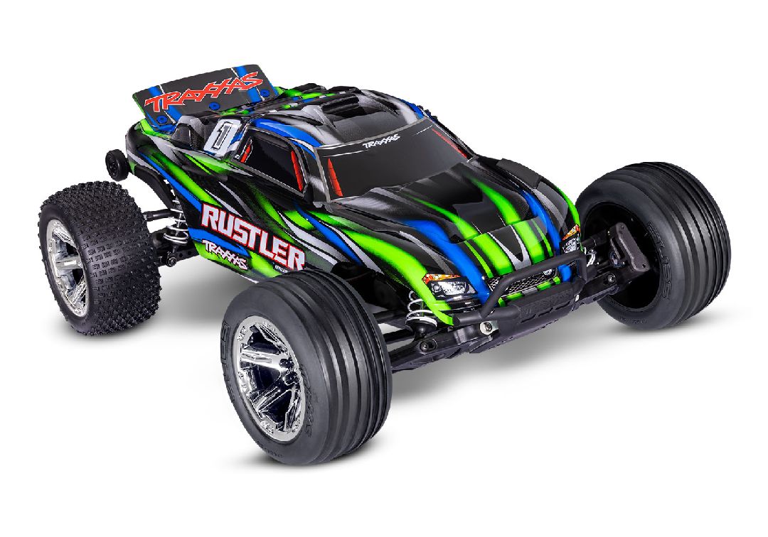 Traxxas 1/10 Rustler BL-2S 2wd RTR - Green w/ Charger & Battery – image 3