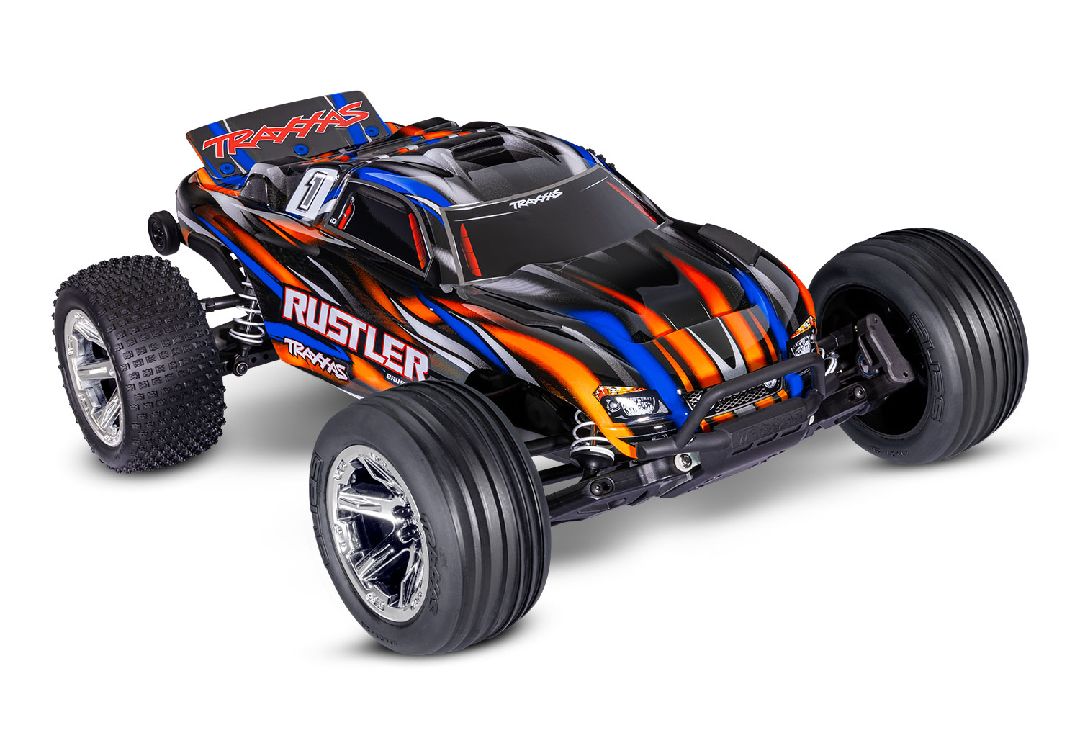 Traxxas 1/10 Rustler BL-2S 2wd RTR - Orange w/ Charger&Battery – image 5