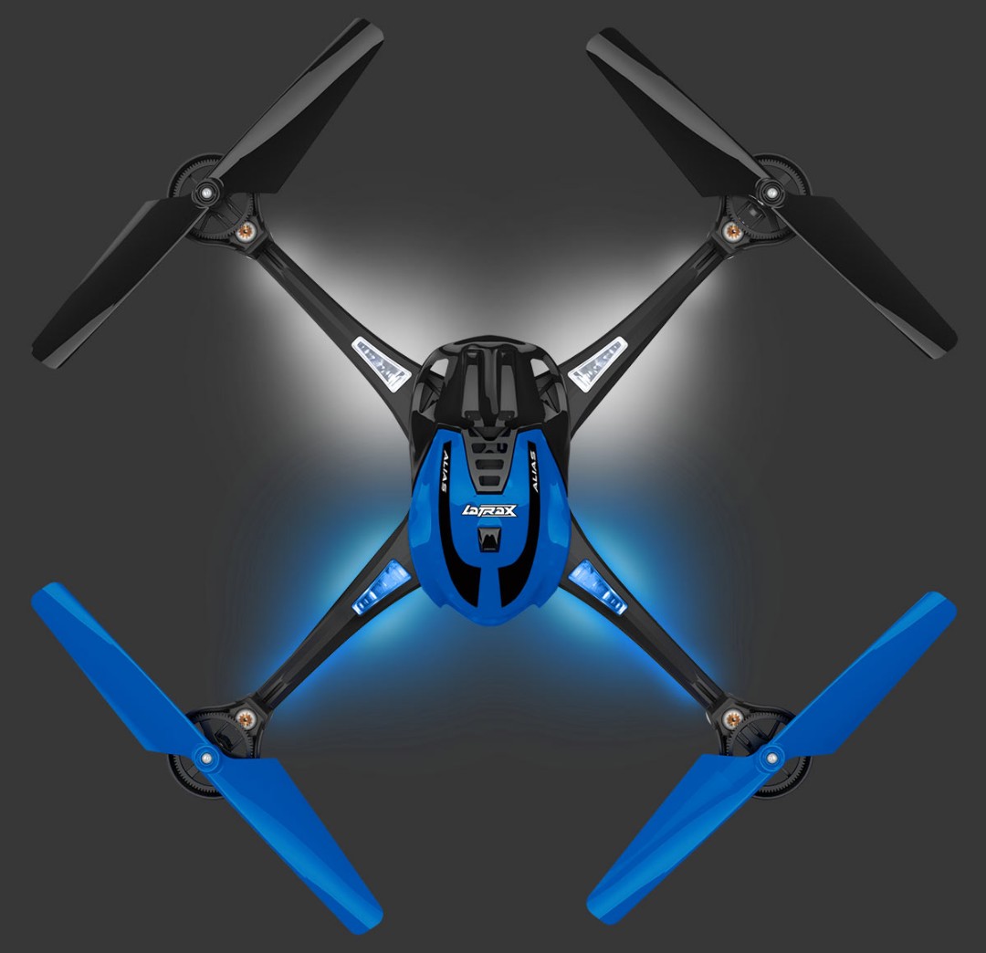 LaTrax Alias Ready-To-Fly Micro Electric Quadcopter Blue thumbnail 1