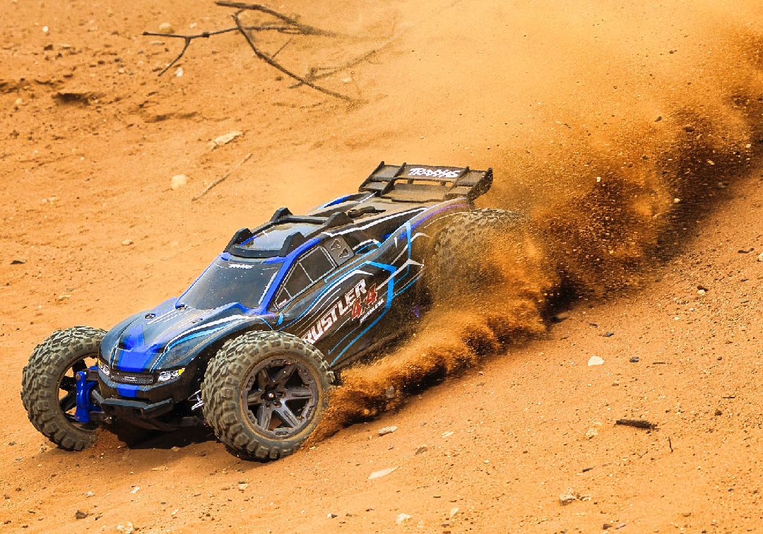 Traxxas 1/10 Rustler BL-2S 4x4 RTR - Blue w/ Charger & Battery – image 6