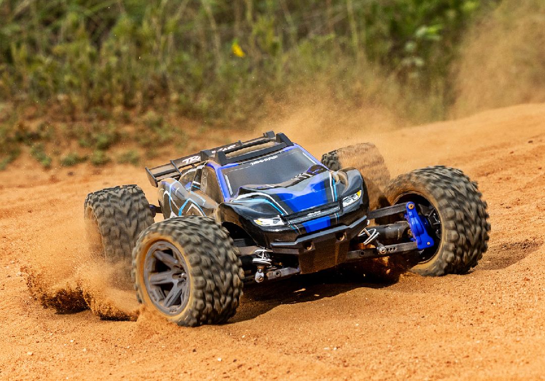Traxxas 1/10 Rustler BL-2S 4x4 RTR - Blue w/ Charger & Battery – image 9