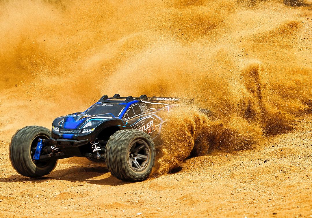 Traxxas 1/10 Rustler BL-2S 4x4 RTR - Blue w/ Charger & Battery – image 8