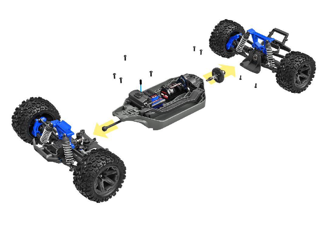 Traxxas 1/10 Rustler BL-2S 4x4 RTR - Blue w/ Charger & Battery – image 21
