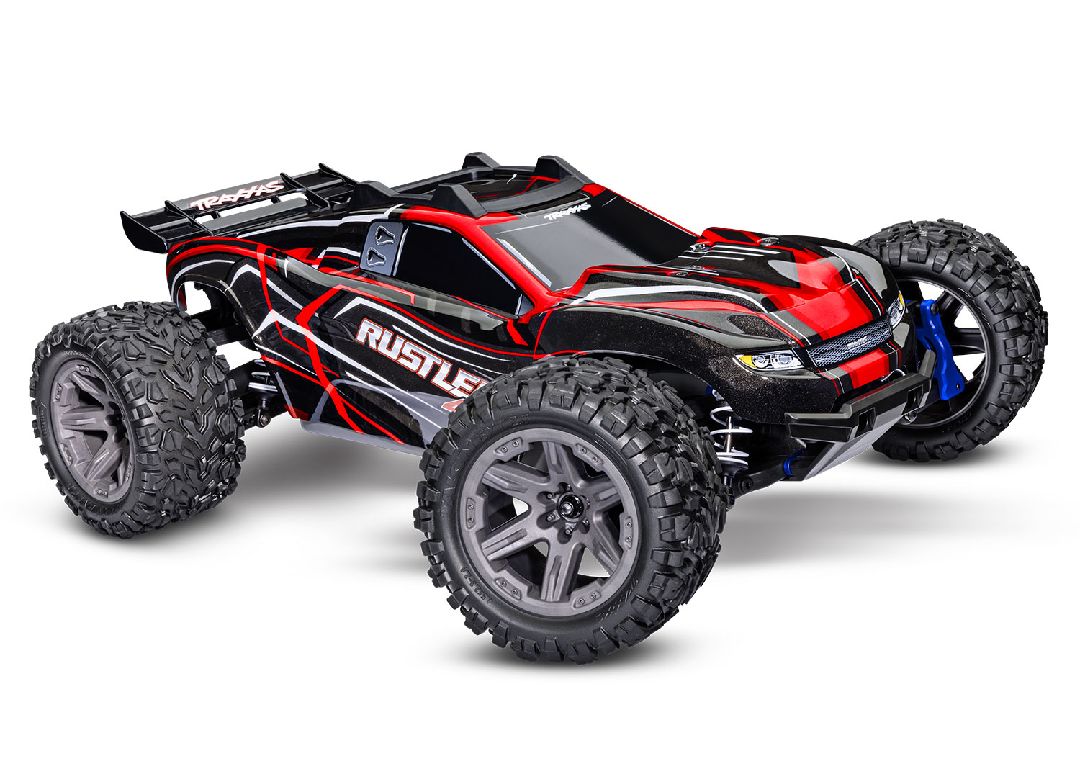 Traxxas 1/10 Rustler BL-2S 4x4 RTR - Red w/ Charger & Battery – image 3