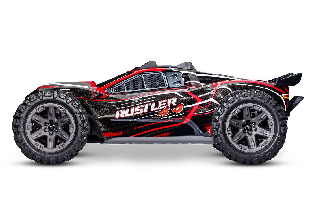 Traxxas 1/10 Rustler BL-2S 4x4 RTR - Red w/ Charger & Battery – image 5