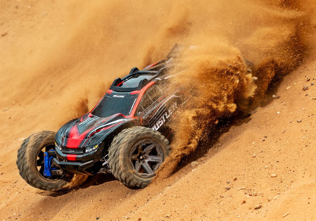 Traxxas 1/10 Rustler BL-2S 4x4 RTR - Red w/ Charger & Battery – image 10