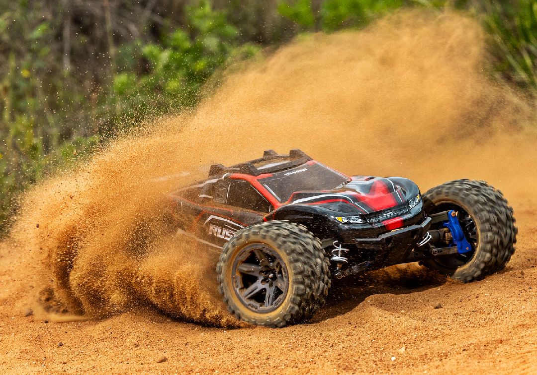 Traxxas 1/10 Rustler BL-2S 4x4 RTR - Red w/ Charger & Battery – image 9