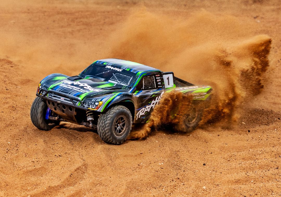 Traxxas 1/10 Slash BL-2S 4x4 RTR - Green w/ Charger & Battery – image 7