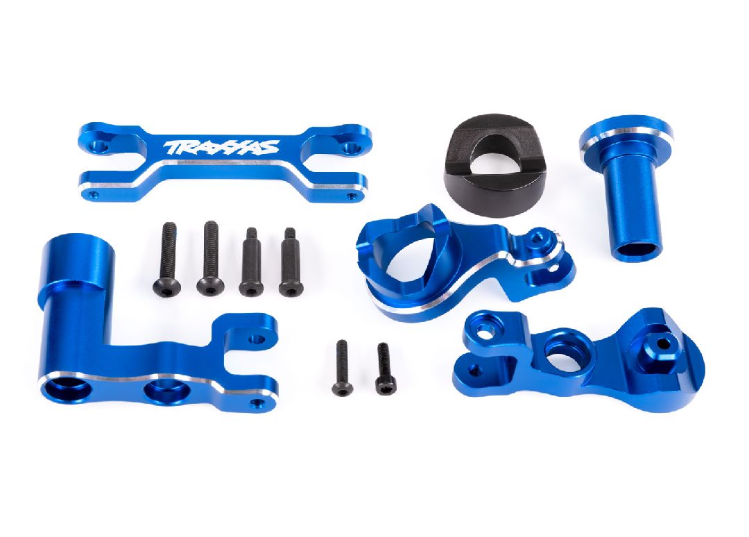 Traxxas Steering Bellcranks (L&R)/Draglink(6061-T6 AL Blue)(XRT)