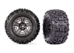 Traxxas T&W Charcoal Gray 2.8" Wheels/Sledgehammer Tires (2) thumbnail 1