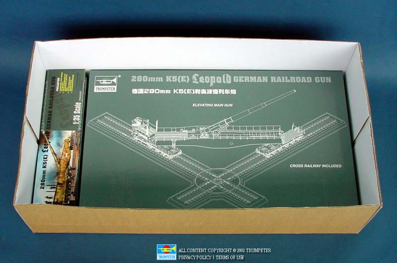 Trumpeter 1/35 280mm K5 E Leopold German Rail Road Gun – image 4