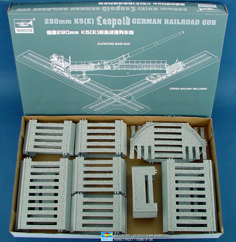 Trumpeter 1/35 280mm K5 E Leopold German Rail Road Gun – image 5