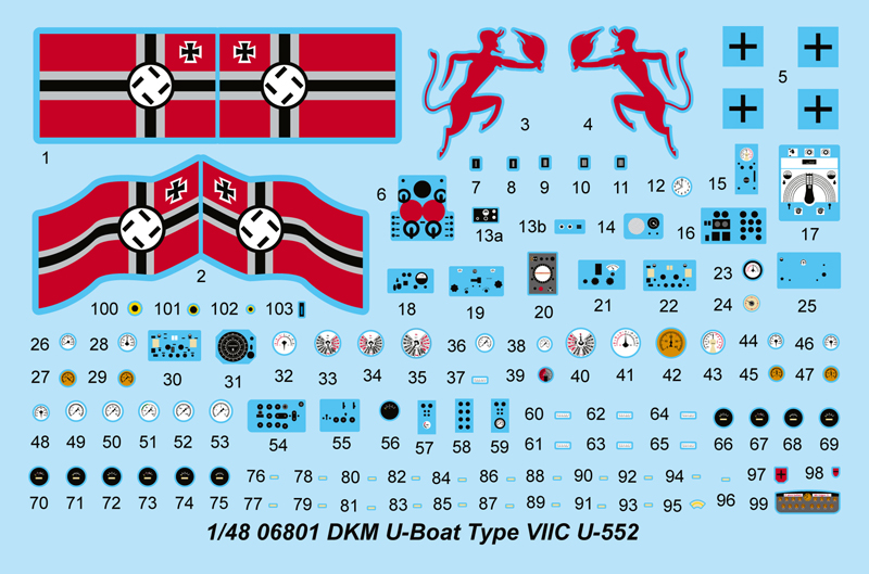 Trumpeter 1/48 DKM U-Boat Type VIIC U-552 – image 4