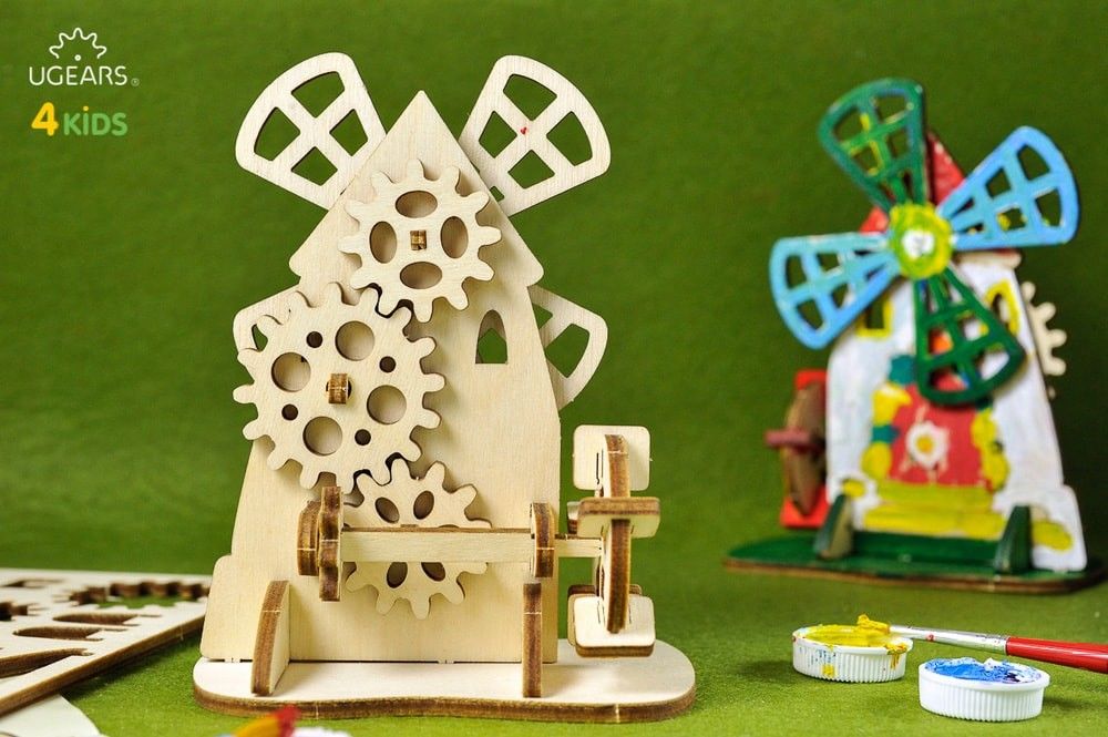 UGears Mill 3D-puzzle Coloring Model - 23 pieces – image 3