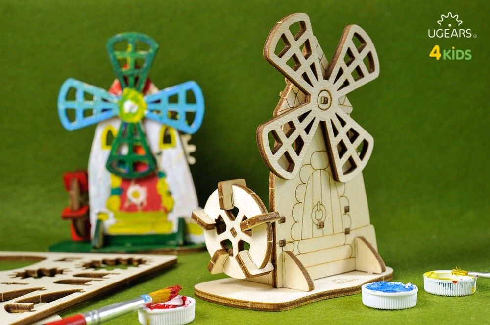 UGears Mill 3D-puzzle Coloring Model - 23 pieces – image 4