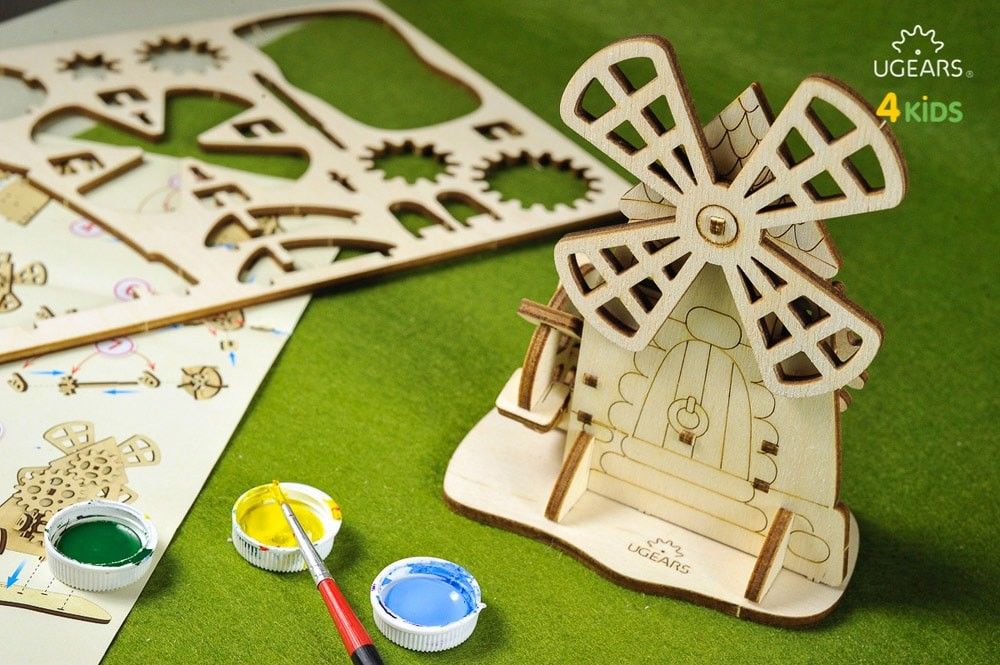 UGears Mill 3D-puzzle Coloring Model - 23 pieces – image 5