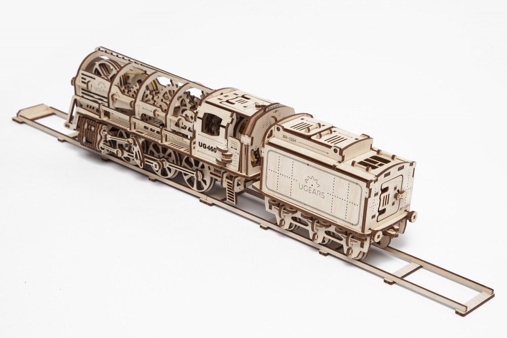 UGears Steam Locomotive with Tender - 443 pieces – image 5