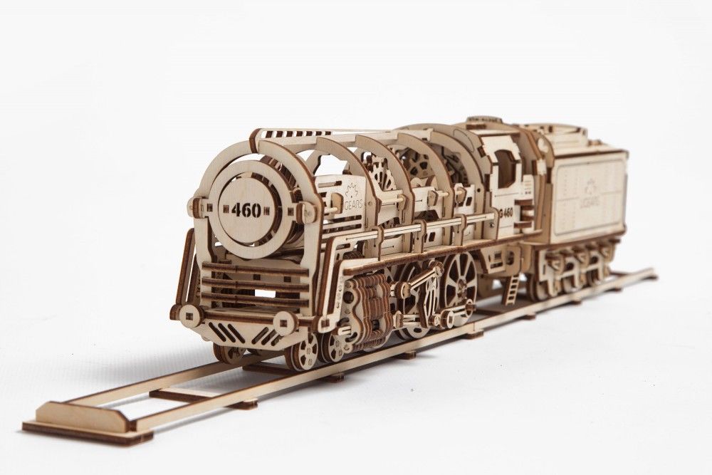 UGears Steam Locomotive with Tender - 443 pieces – image 8