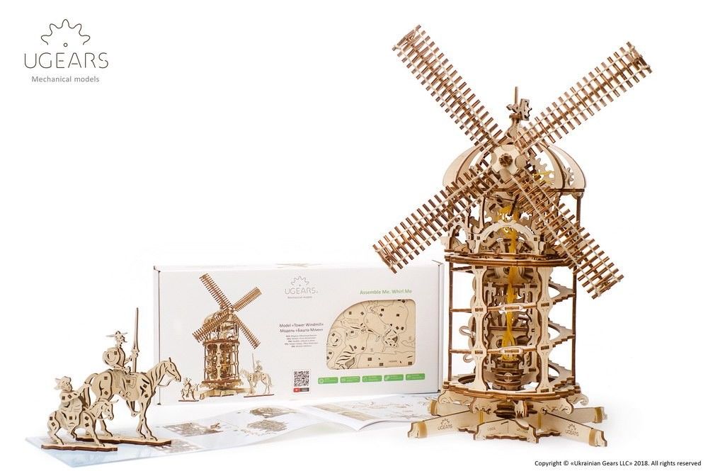 UGears Tower Windmill - 585 pieces thumbnail 3