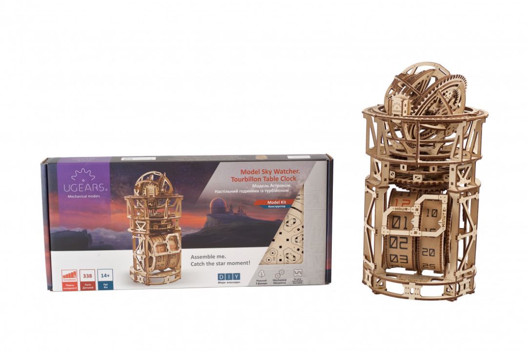 UGears Sky Watcher Tourbillon Table Clock  -  338 Pieces thumbnail 5