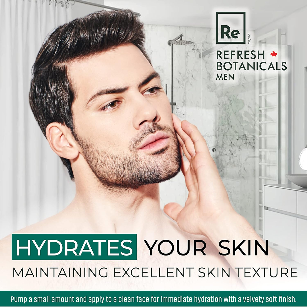 Refresh Botanicals - Men Hydrating Facial Moisturizer - Marula Oil & Rooibos tea | 50 mL – image 2