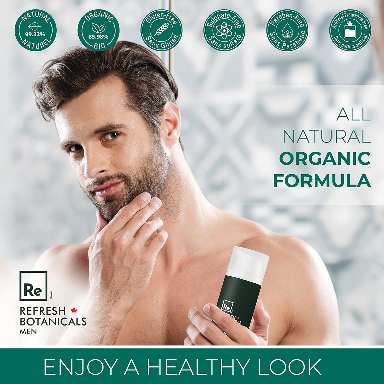 Refresh Botanicals - Men Hydrating Facial Moisturizer - Marula Oil & Rooibos tea | 50 mL – image 5