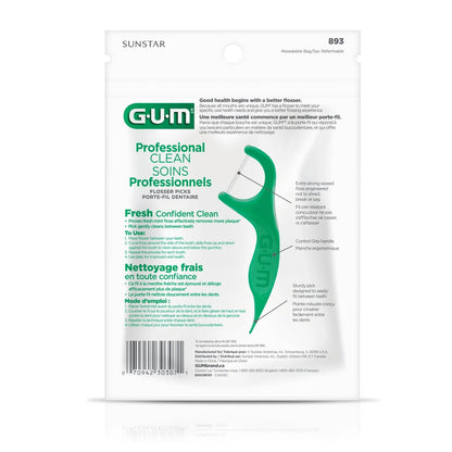 GUM Professional Clean, Fresh Mint, 90 Flosser Picks – image 2