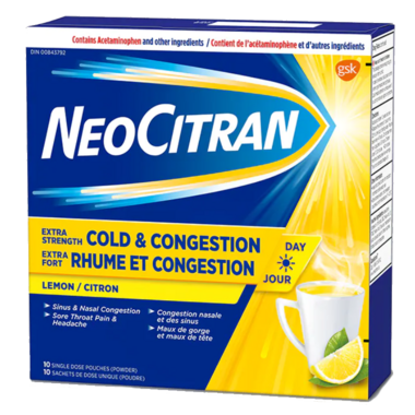 NeoCitran Extra Strength Cold & Congestion Lemon Flavour Daytime – image 2
