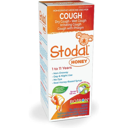 Stodal Children's Honey Syrup, 125ml, Homeopathic Medicine for Dry & Wet Cough – image 2