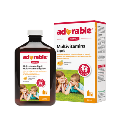 Wampole Adorable Kids Multivitamins Liquid, 350ml, Peach Flavour – image 2