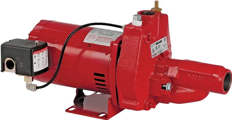 Red Lion 602137 Jet Pump with Injector, 17.6 A, 115/230 V, 0.75 hp, 1-1/4 in Suction, 1 in Discharge Connection, Iron thumbnail 1