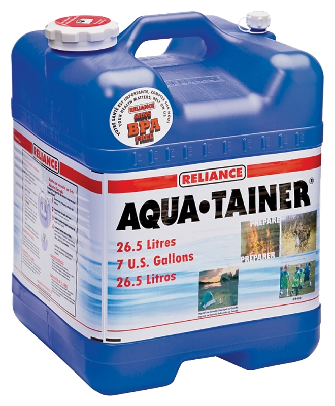 Reliance Products 9410-03 Water Container, 7 gal Capacity, Polyethylene, Blue thumbnail 1